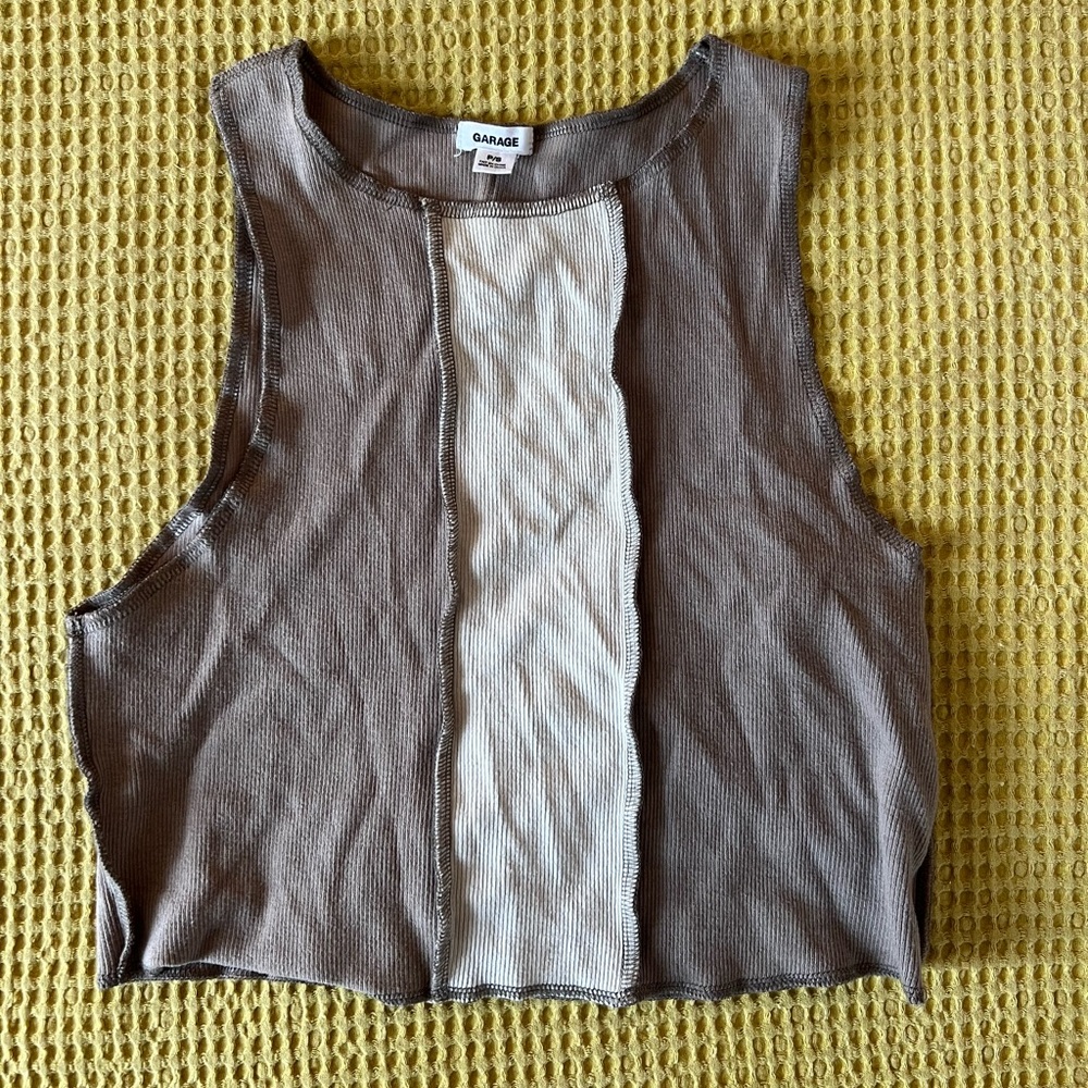 Garage multicolored cropped tank top